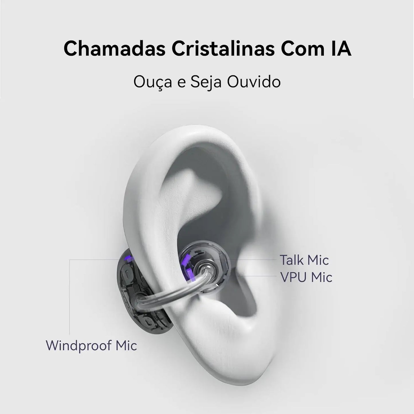 HUAWEI FreeClip Wireless Earbuds - Open Ear Bluetooth Earphones with Long Lasting Battery AI Crystal Clear Sound - Lightweight