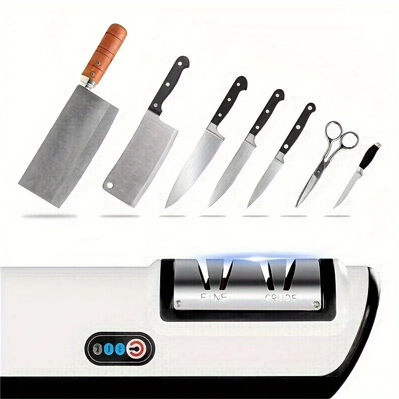1 Piece Fully Automatic Electric Knife Sharpener-fast and Efficient Kitchen Gadget for Sharpening Knives, Perfect Gift
