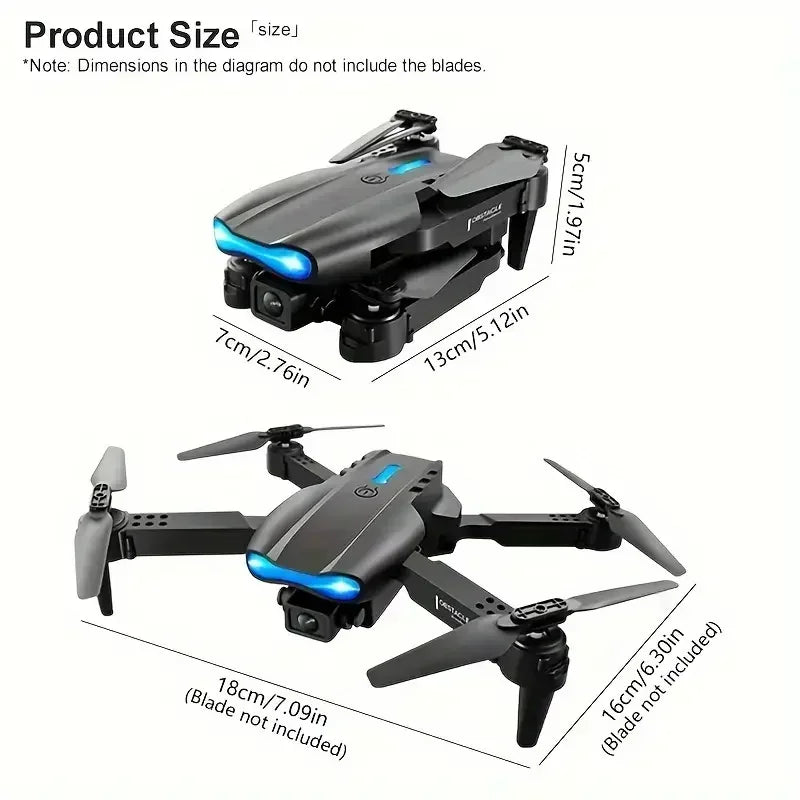 E99Pro 4K FPV Drone 2025 Newest 1080P HD Camera WiFi Live Video Foldable RC Quadcopter Altitude Hold Headless Mode Easy to Fly