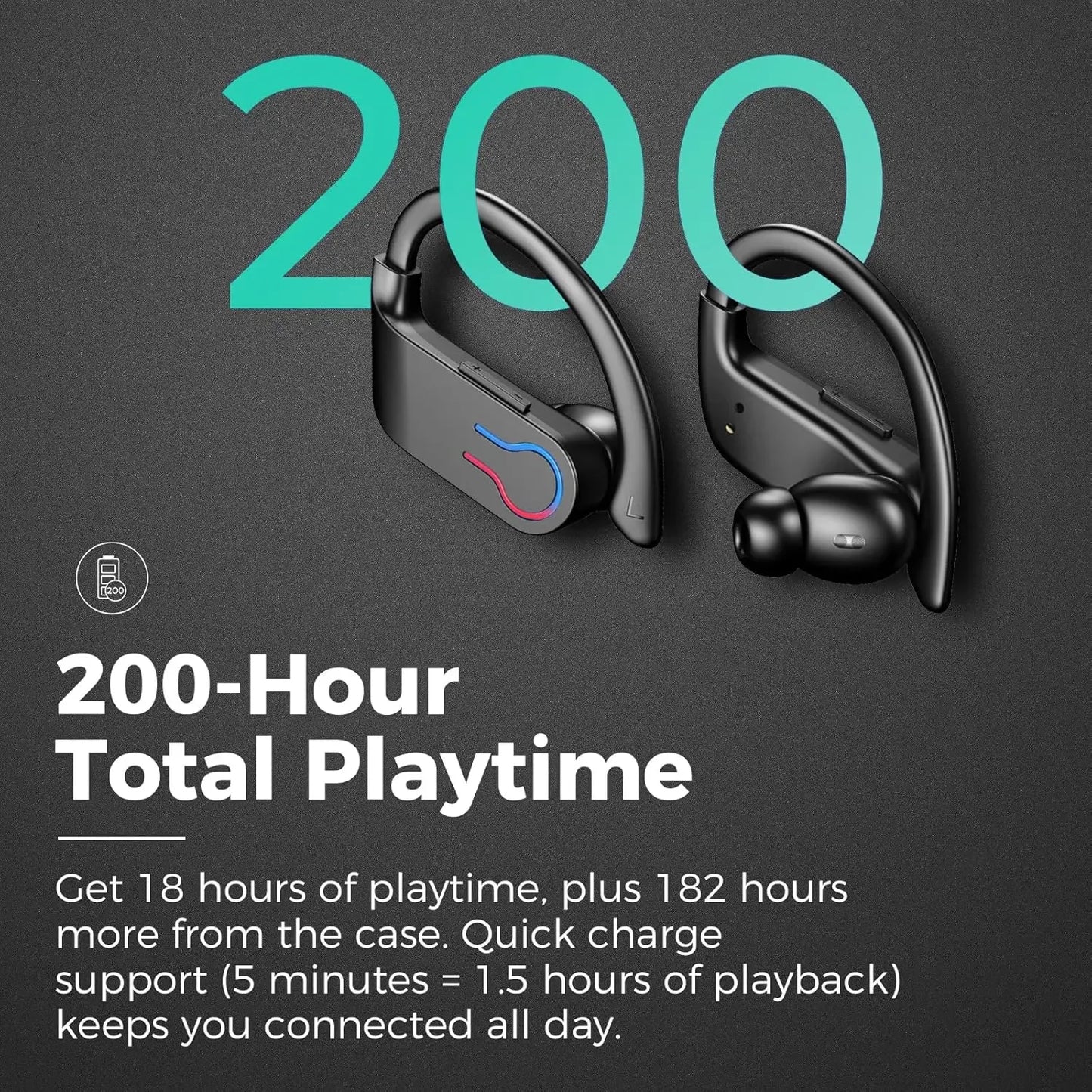 Q63 Wireless Headphone,Bluetooth Earphones,Waterproof Earpieces Sport Earbuds,for Huawei iPhone Android Xiaomi TWS Music Headset