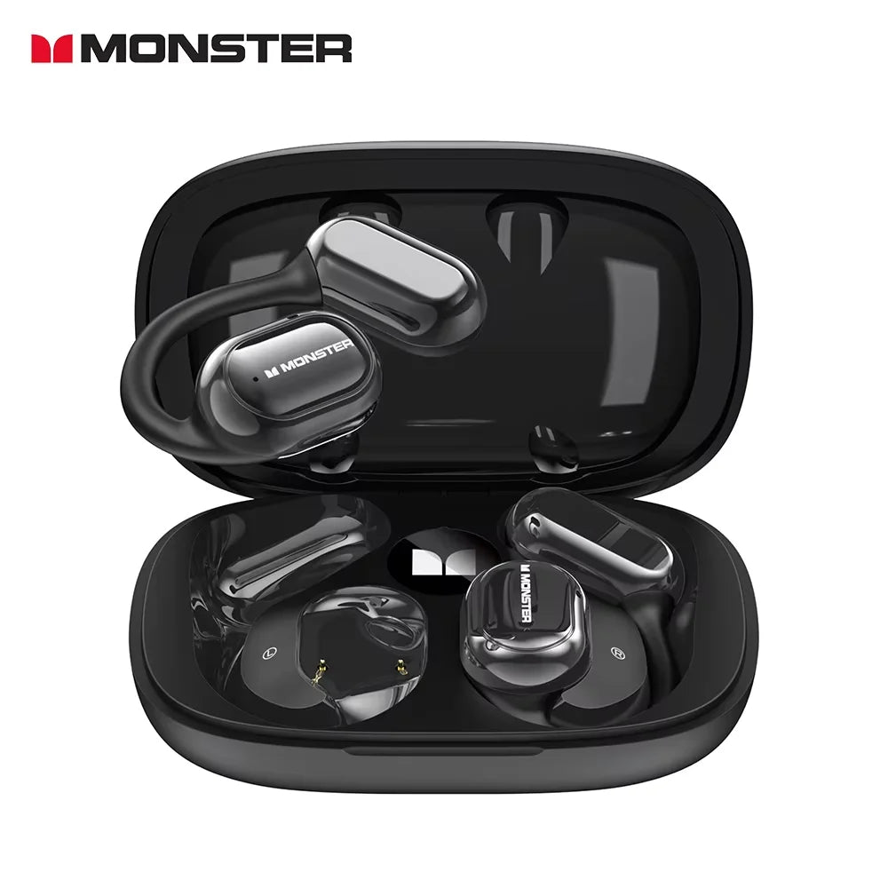 Monster AC100 Open Ear Wireless Bluetooth Headphones HIFI Sound Quality HD Call Music Earphones Waterproof Sports Touch Earbuds