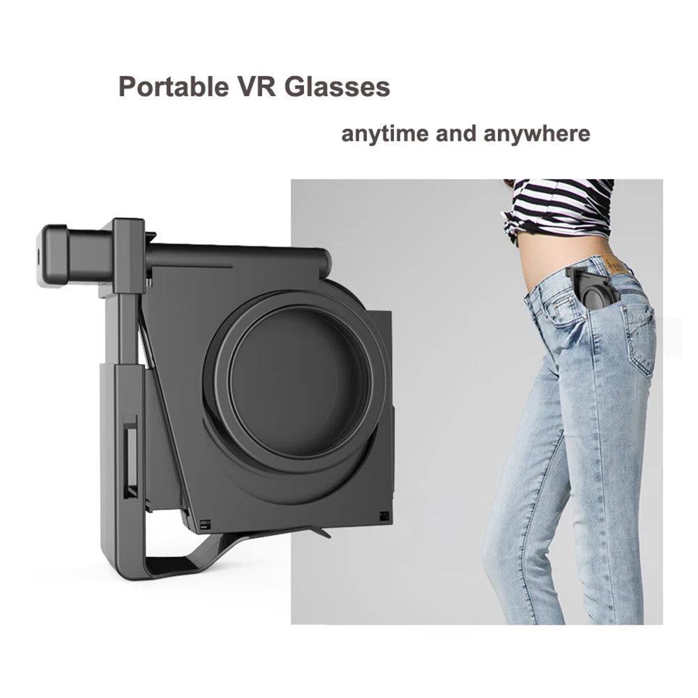 Plastic Virtual Reality VR Glasses Movies Games Nearsighted VR Glasses Kits Foldable Virtual Reality VR Glasses for Mobile Phone