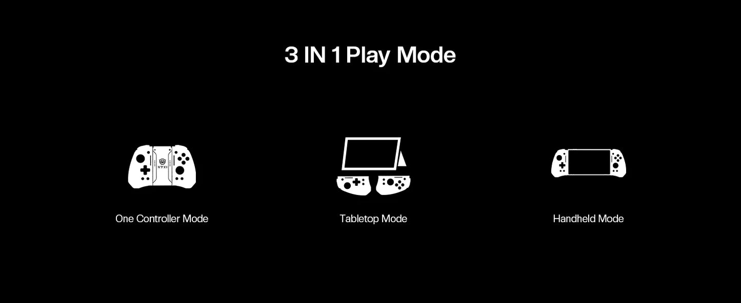 NYXI Hyperion Pro Hall Joystick Wireless Game Controller White Gamepad with RGB Lights for Nintendo Switch PC Controller