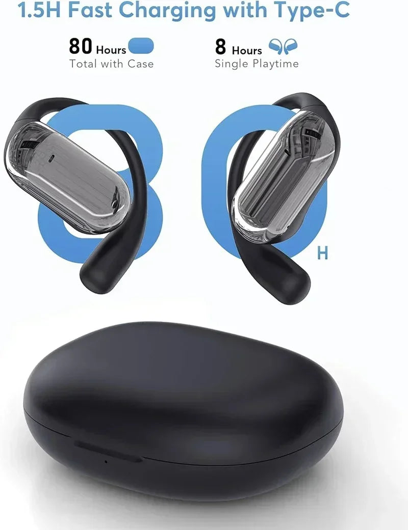 UYUXIO Real Time Ai Translation Wireless Earphone with 144 Languages Translator Earbuds OWS Headphones Ear Buds for Travel