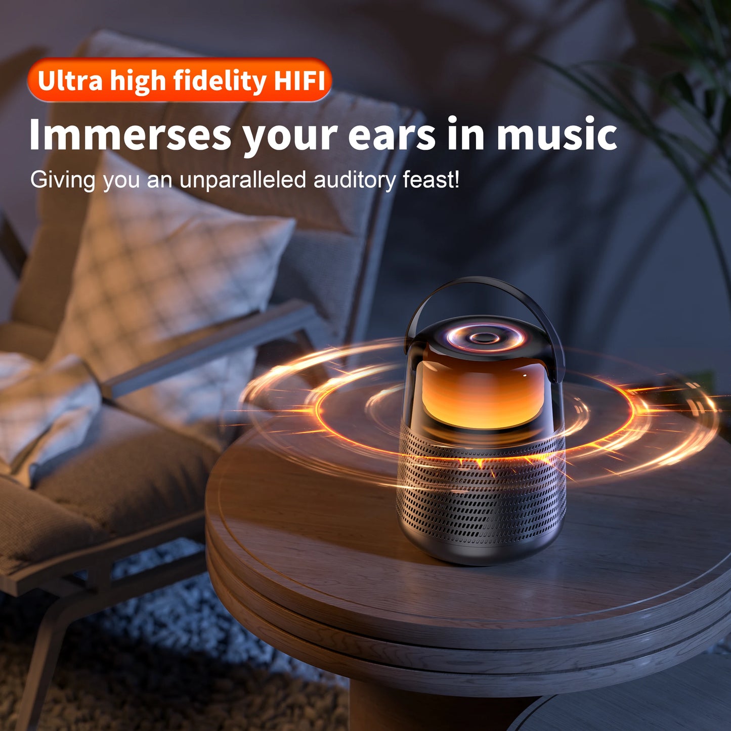 QERE HF55 Bluetooth Speaker with Hi-Res 20W Audio,Wireless HiFi Portable Speaker IPX5 Waterproof,Multiple connection modes,