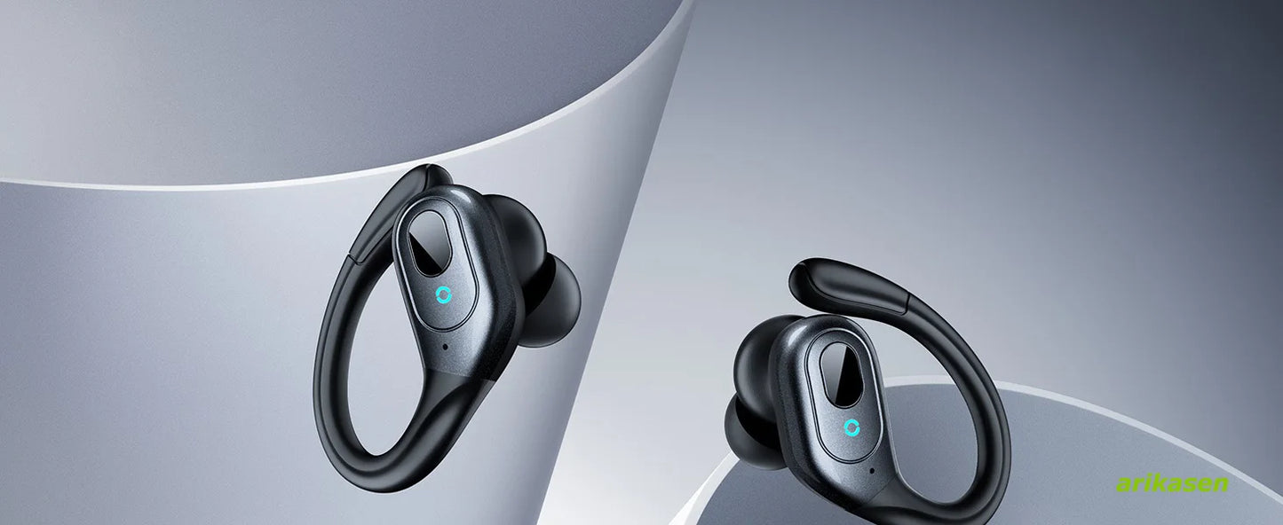 Bluetooth Headphones Wireless Earbuds 5.3 Sports Earbuds 75H Playtime IPX7 Waterproof LED Power Display Over Ear Buds Deep Bass