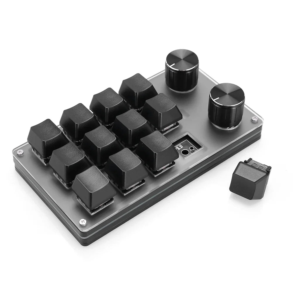 USB Custom Keyboard Volume Button Knob Programming Macro Gaming Hotswap Keypad Mechanical Red Switch Keyboard 3/9/12 Key