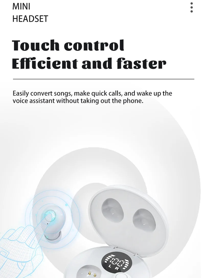 SK31 Mini Sleeping 5.4 Bluetooth Earphone Wireless Headphones Sport Running Invisible Earbuds HIFI Bass For Xiaomi Redmi Headset