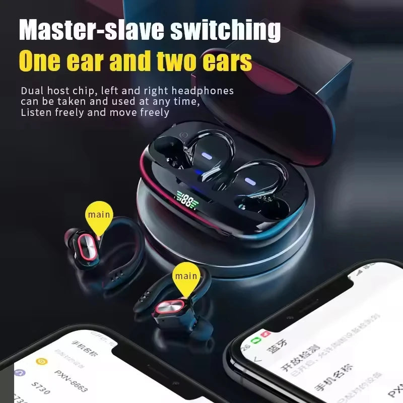 S730 Wireless Bluetooth Earphones Sports Ear Hook 9D High Fidelity Stereo Waterproof Earphones In Ear Microphone