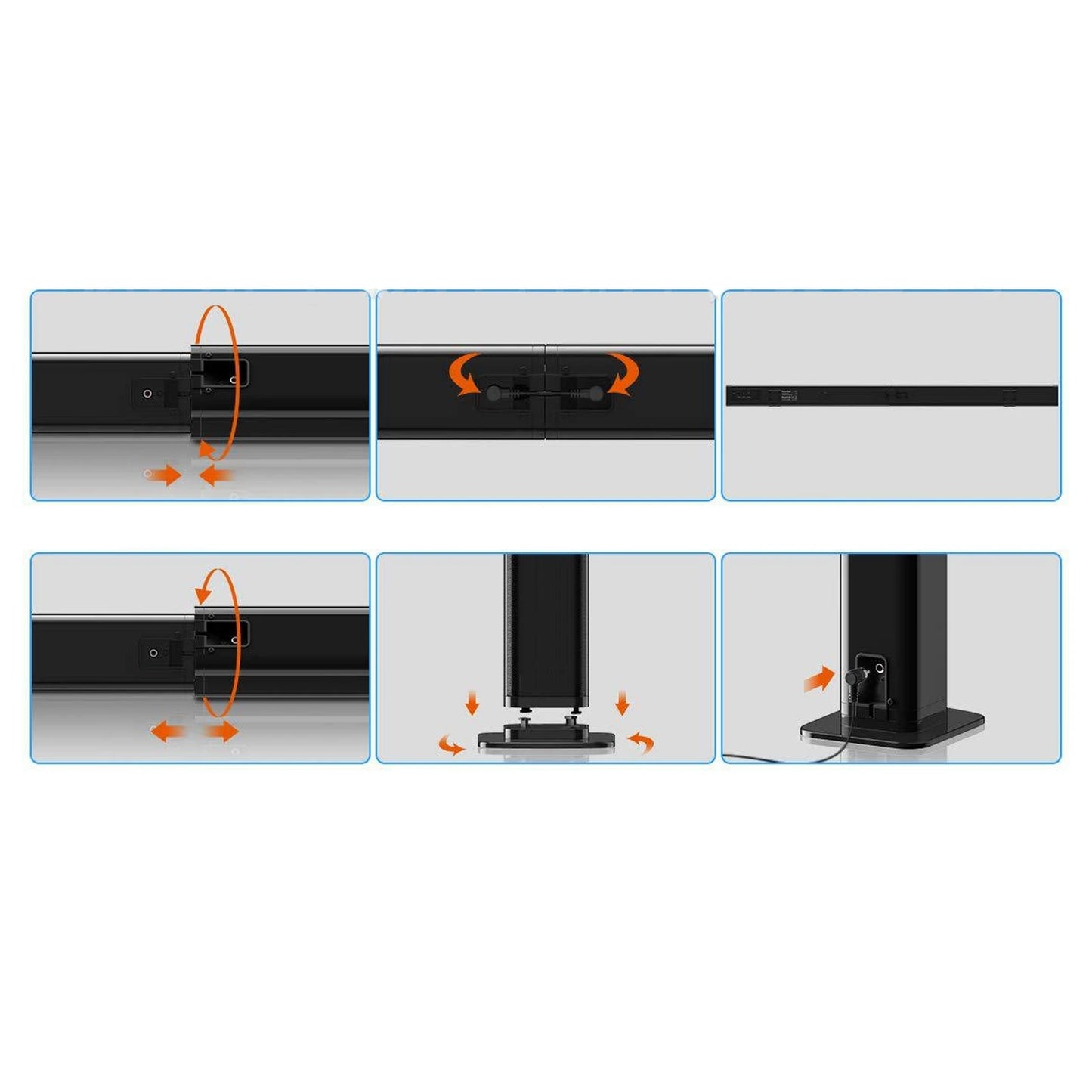 2 in 1 Separable Soundbar Bluetooth TV Speaker Wall Mounted with HD Multimedia Cable for Home Theater Home Theater Soundbar