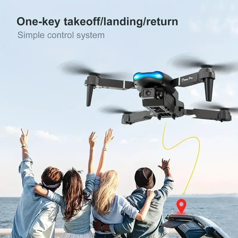 E99Pro 4K FPV Drone 2025 Newest 1080P HD Camera WiFi Live Video Foldable RC Quadcopter Altitude Hold Headless Mode Easy to Fly