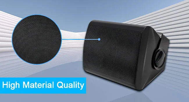 Herdio 5.25'' 300W 2PCS Passive Wired Indoor Outdoor Speakers Patio Deck Speakers All Weather Wall Mount System For Garden Home