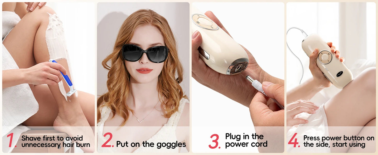 Professional IPL Hair Removal 22J Unlimted Flashes Painless Laser Epilator Armpits Legs Arms Bikini Line Treament Home Use