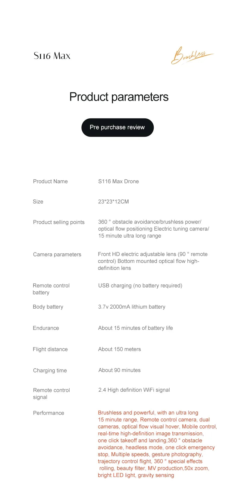 S116 MAX Drone Professional with 3 Batteries 8K Dual Camera Optical Flow Brushless 360° Obstacle Avoidance WIFI FPV RC Dron Toys