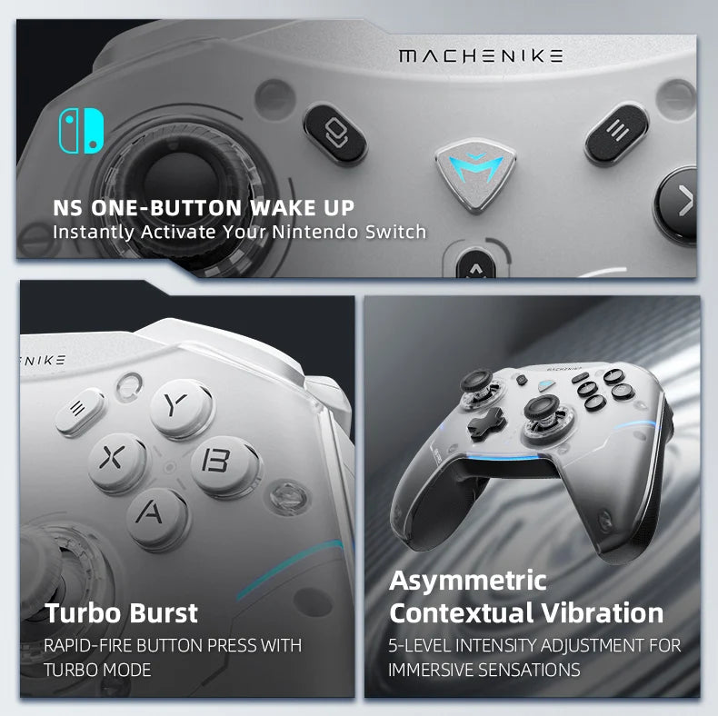 Machenike G5 Pro Gamepad Wireless Hall Trigger&Joystick Mecha-Tactile Buttons Gaming Controller For Switch PC Android IOS