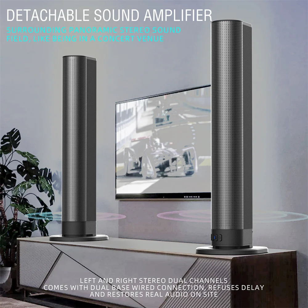 Sound Bar TV Sound System Wireless Bluetooth 4 Speaker Subwoofer Home Theater High Quality Portable Rechargeable 2 in 1 Speaker