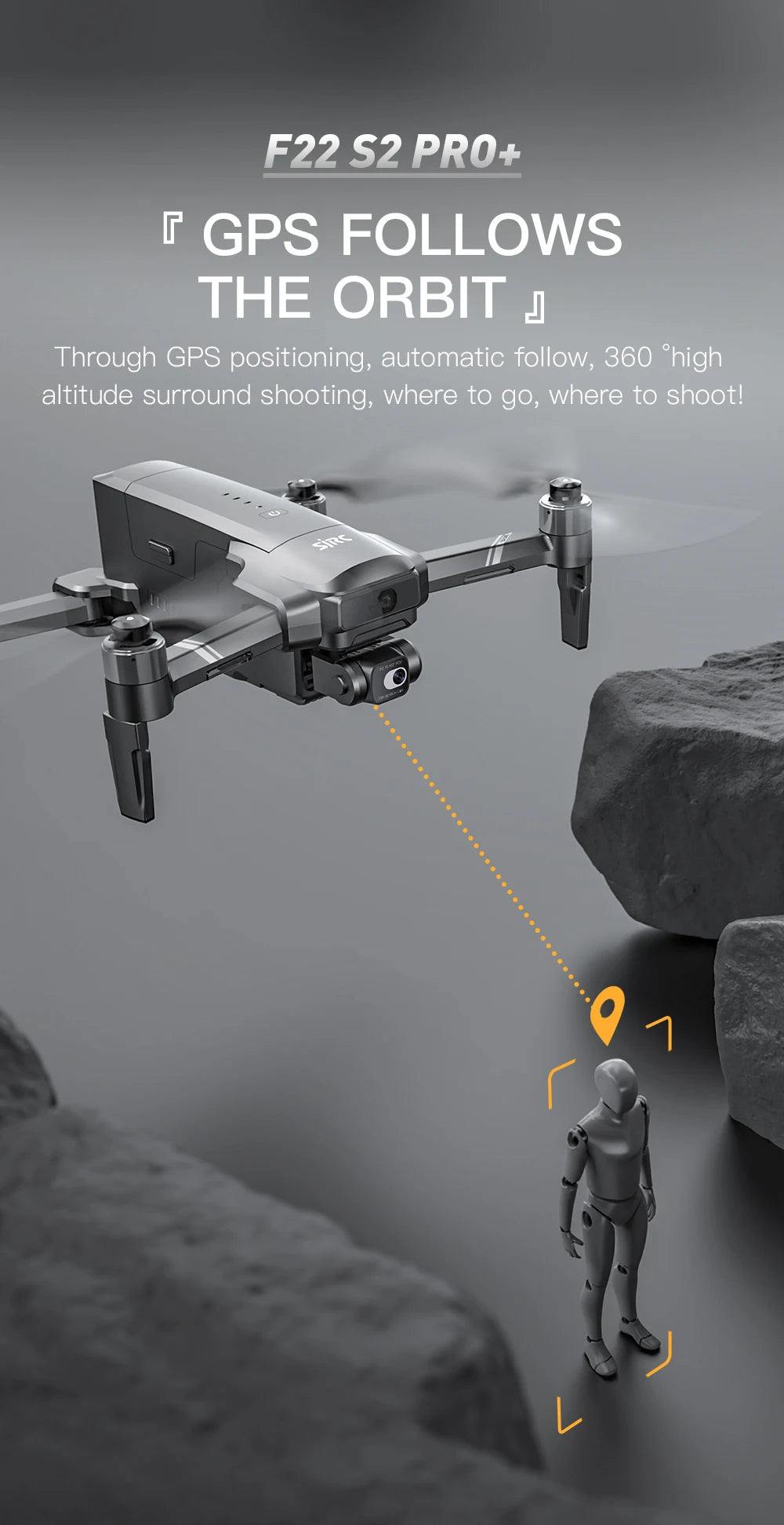 SJRC F22 S2XR PRO+ GPS Professional Drone With 4K EIS Camera Obstacle Avoidance Drones 2Axis Stabilized Gimbal 6KM RC Quadcopter