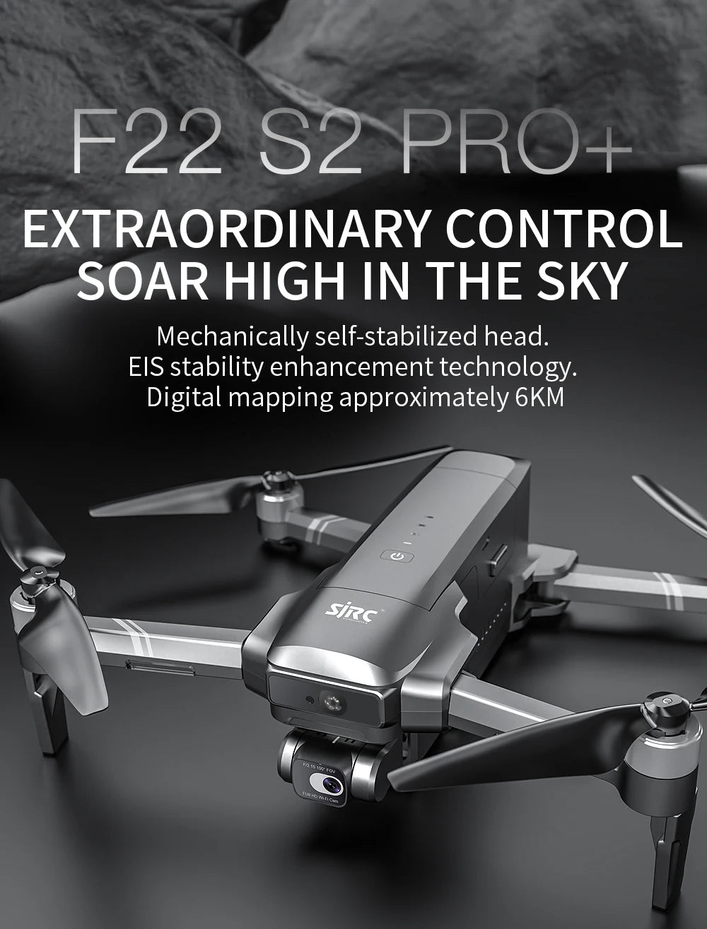 SJRC F22 S2XR PRO+ GPS Professional Drone With 4K EIS Camera Obstacle Avoidance Drones 2Axis Stabilized Gimbal 6KM RC Quadcopter