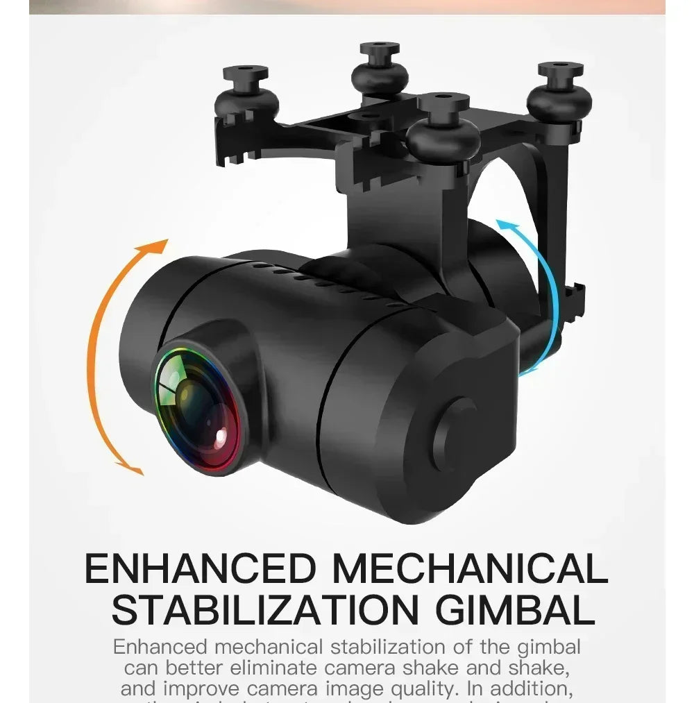 2025 KF102 4K HD GPS Drone with Dual Camera 2-Axis Gimbal Optical Flow WiFi FPV, Foldable Toy for Beginners and Professionals
