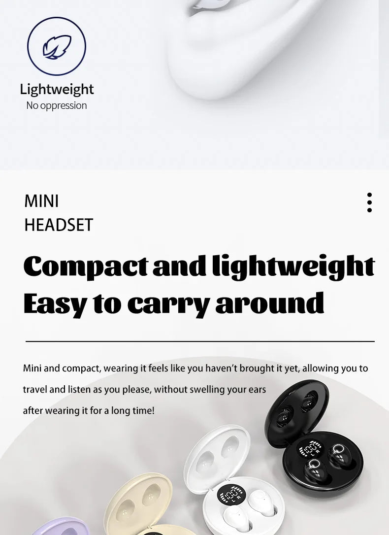 SK31 Mini Sleeping 5.4 Bluetooth Earphone Wireless Headphones Sport Running Invisible Earbuds HIFI Bass For Xiaomi Redmi Headset