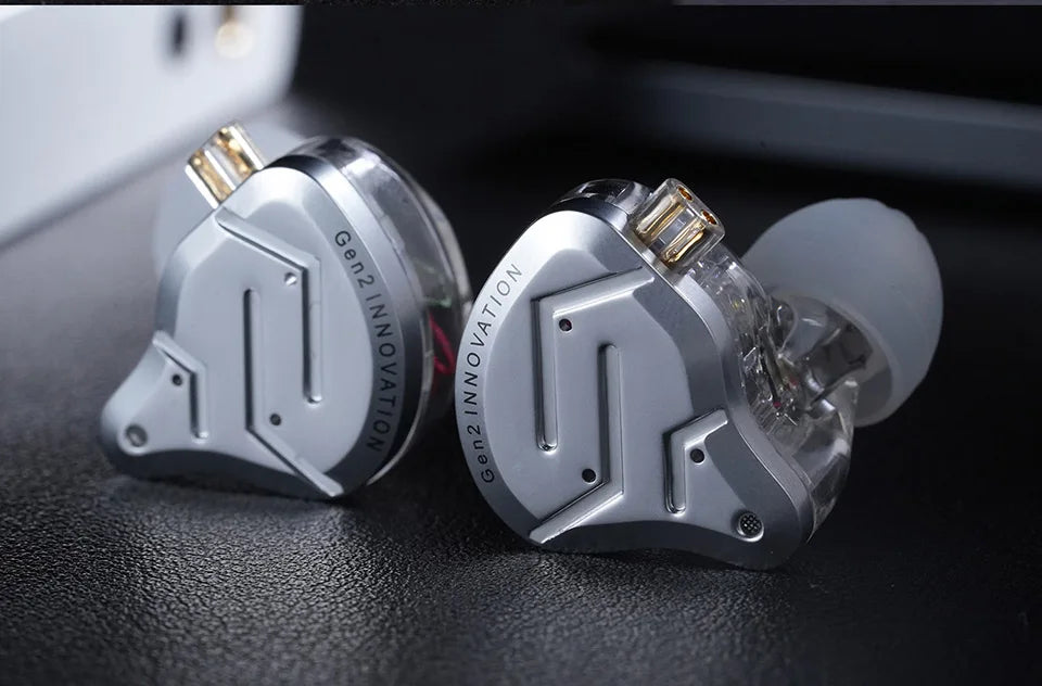 KZ-ZSN Pro 2 In Ear Metal Earphones, HiFi Bass Headphone, Monitor Earbuds, Esporte Headset Cancelamento de Ruído, 1BA + 1DD Tecn