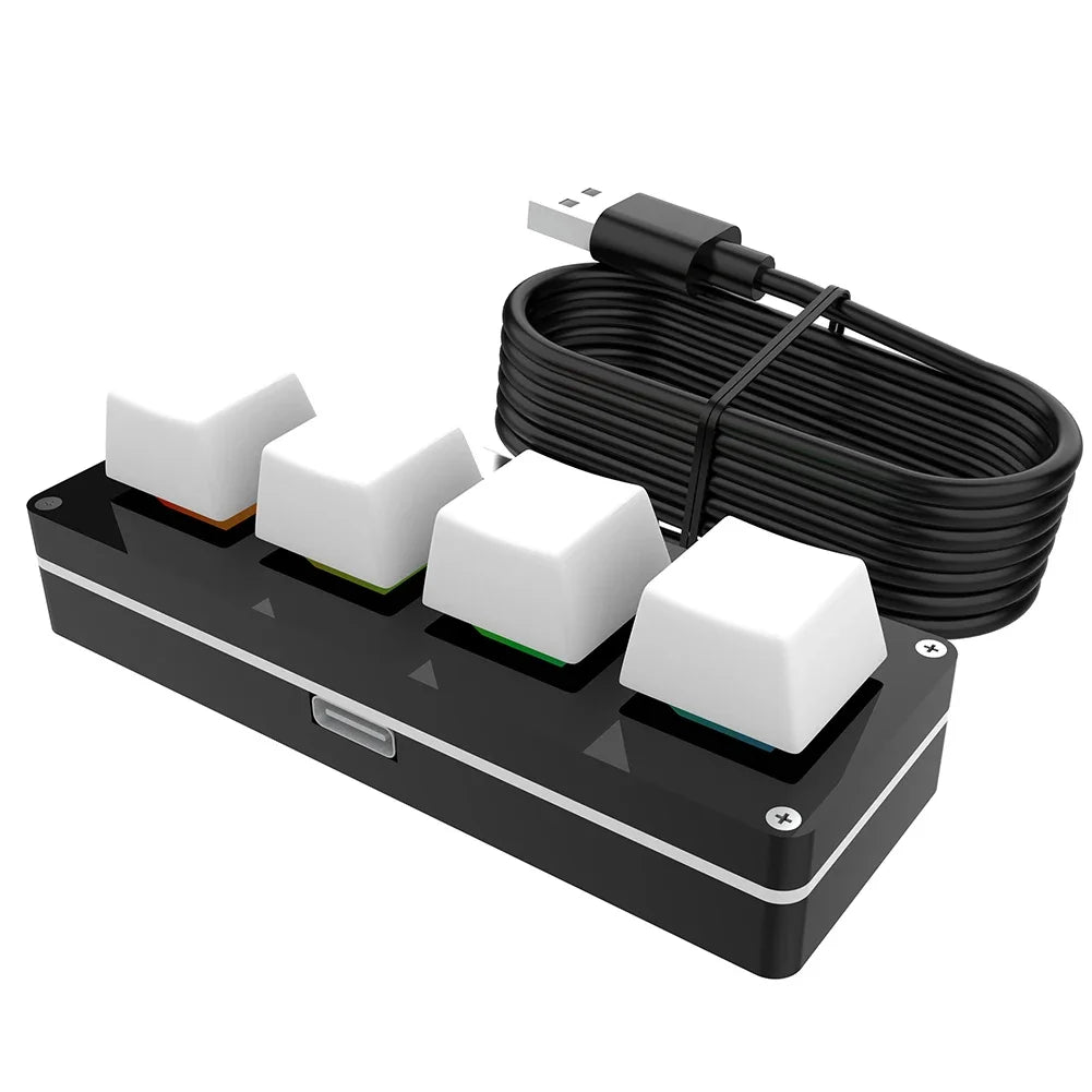 USB Custom Keyboard Volume Button Knob Programming Macro Gaming Hotswap Keypad Mechanical Red Switch Keyboard 3/9/12 Key