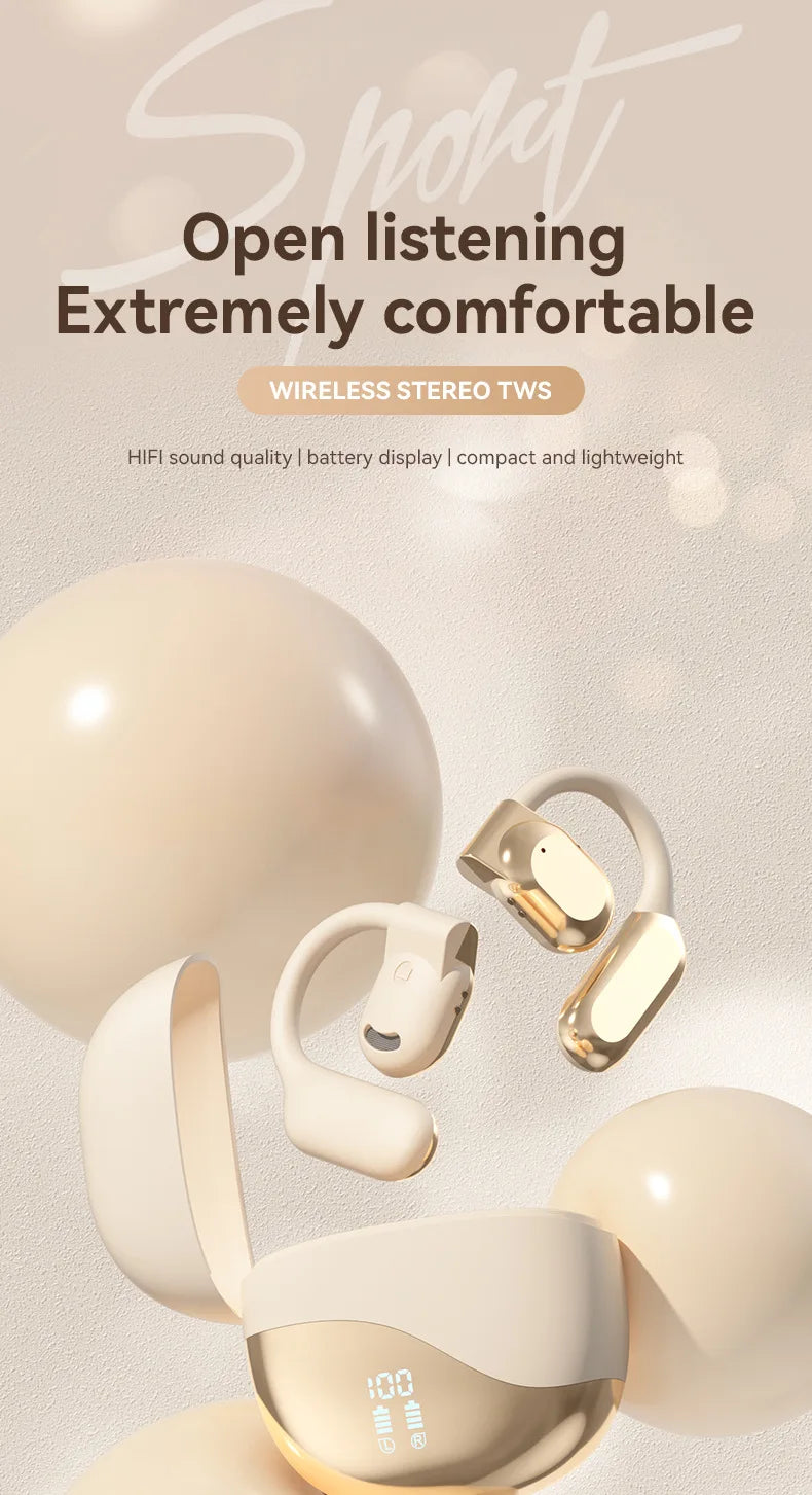 Wireless Bluetooth Headphones OWS Open Headset Air Conduction Ear Hook Earphones Handsfree Noise Canceling Audifonos Sports