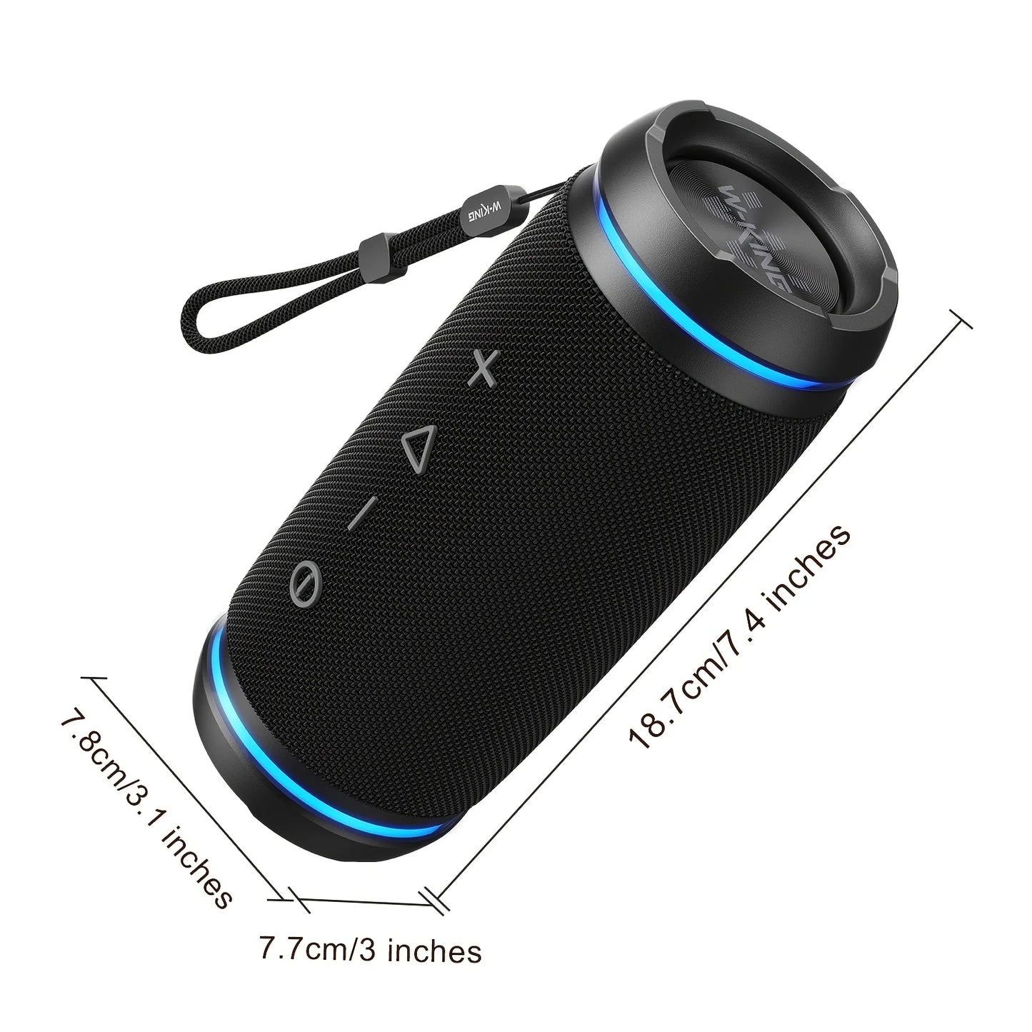 W-KING BT226 Portable Bluetooth Speaker Loud, 36W Extra Bass,360° Surround Hi-Fi Sound,24H Playtime,BT5.4, IPX6 Waterproof