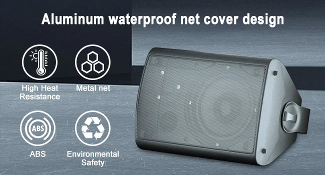 Herdio 4PCS 800W 6.5'' Outdoor Speakers Wired Waterproof Passive Wall Mount Speakers With Powerful Bass For Home Patio Poolside