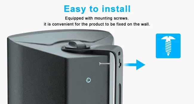 Herdio 4PCS 800W 6.5'' Outdoor Speakers Wired Waterproof Passive Wall Mount Speakers With Powerful Bass For Home Patio Poolside