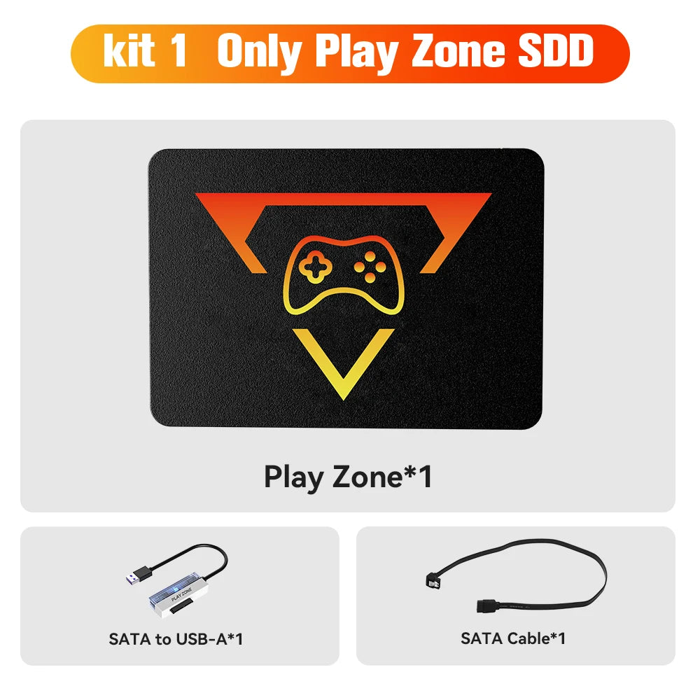 External 1T SSD Retrobat & Playnite & Launchbox Game Console with 16191 Retro/AAA/3D Games for PS5/PS4/XBOX/Switch/PS3/PS2/WiiU