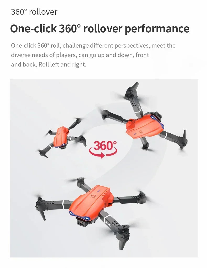 E99Pro 4K FPV Drone 2025 Newest 1080P HD Camera WiFi Live Video Foldable RC Quadcopter Altitude Hold Headless Mode Easy to Fly