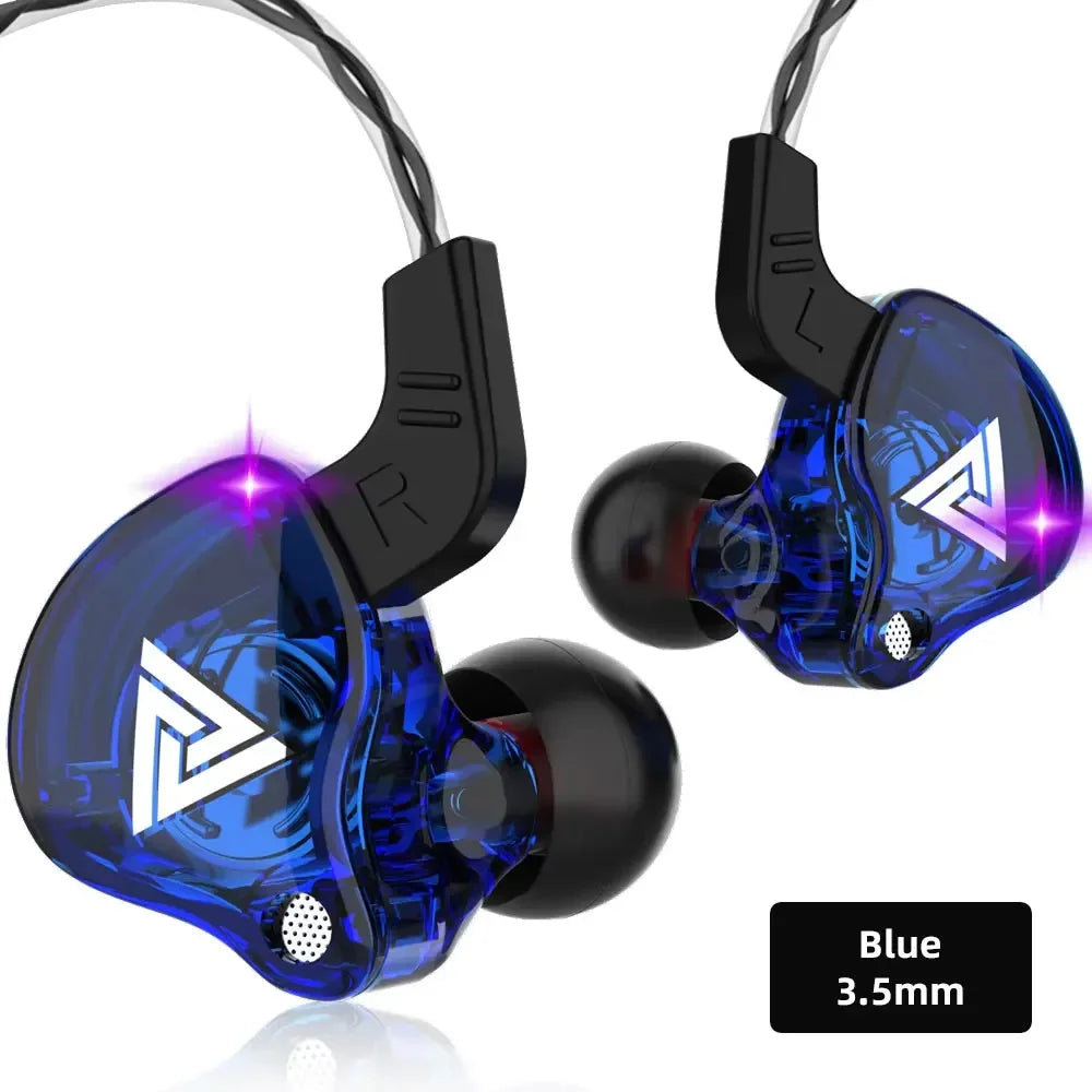QKZ AK6 In Ear Earphone 6 Dynamic Driver Unit Headphone With Mic Stereo Sports HiFi Subwoofer Headset Monitor Earbuds For iPhone