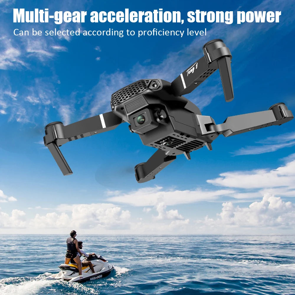 E88 Pro RC Drone WiFi FPV Height Hold Foldable Obstacle Avoidance 4K Wide-Angle HD Camera Quadrotor Helicopter Children's Toys