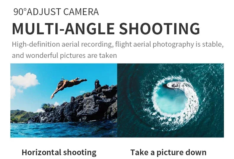 E99Pro 4K FPV Drone 2025 Newest 1080P HD Camera WiFi Live Video Foldable RC Quadcopter Altitude Hold Headless Mode Easy to Fly