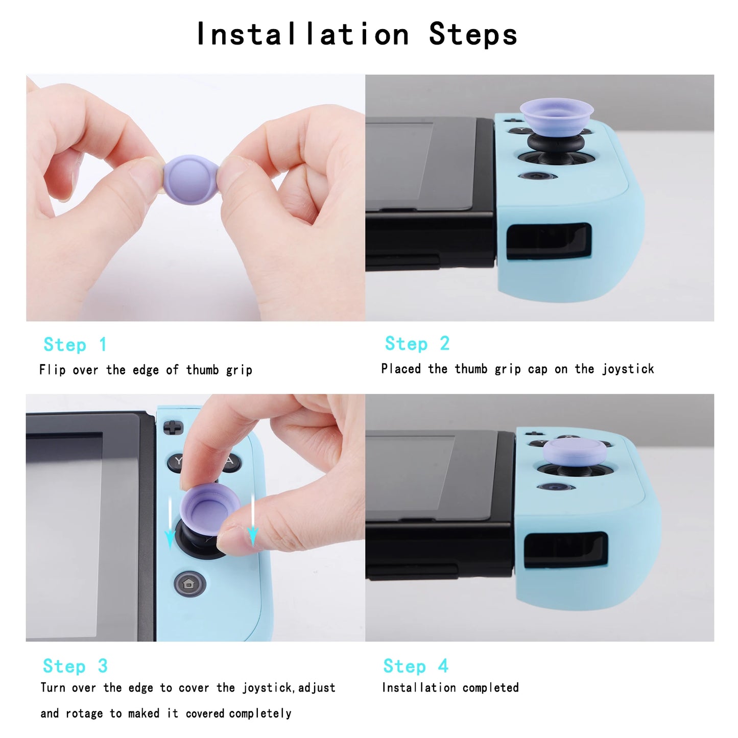 PlayVital Cute Thumb Grip Caps for ps5/ps4, Stick Caps for Xbox Series X/S & Xbox One, Thumbstick Cover for Switch Pro