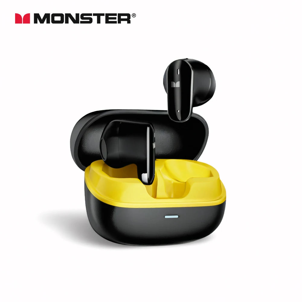 Monster GT19 Ultra Mini Ture Wireless Earbuds Invisible In-Ear Bluetooth 5.3 Earphone IPX5 Waterproof Sports Ear Buds with Mic