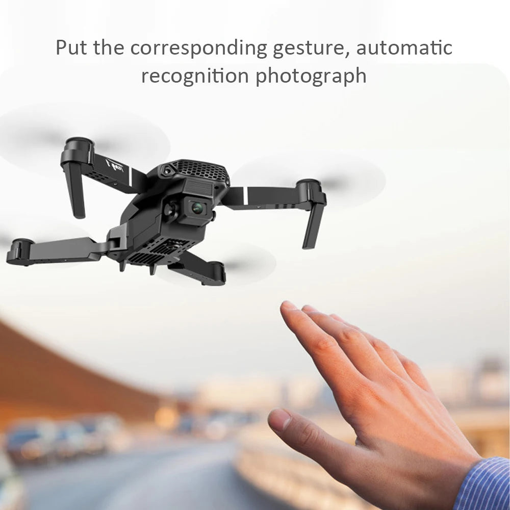 E88 Pro RC Drone WiFi FPV Height Hold Foldable Obstacle Avoidance 4K Wide-Angle HD Camera Quadrotor Helicopter Children's Toys