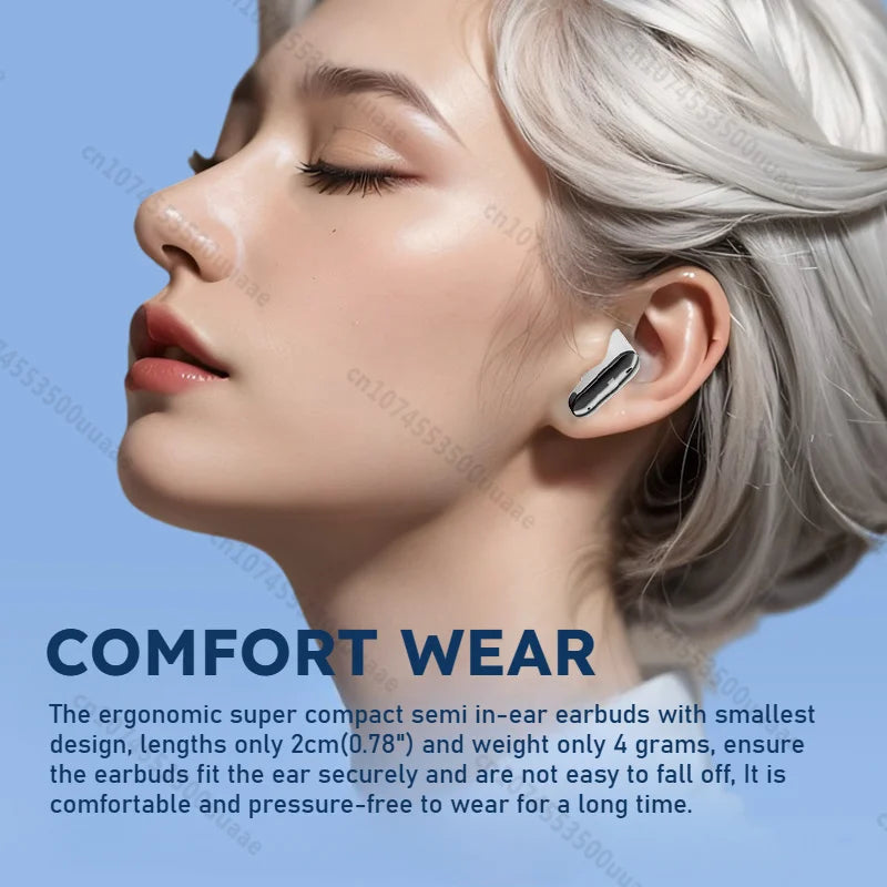 Monster GT19 Ultra Mini Ture Wireless Earbuds Invisible In-Ear Bluetooth 5.3 Earphone IPX5 Waterproof Sports Ear Buds with Mic