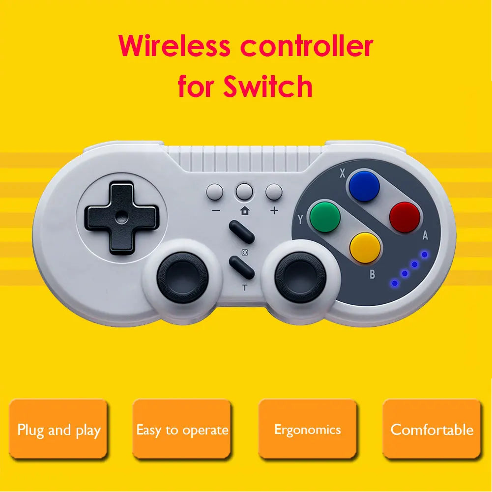 Wireless Gamepad Controller for Nintendo Switch Gamepad Game Controller for Windows PC Dual Motor Vibration Turbo Function