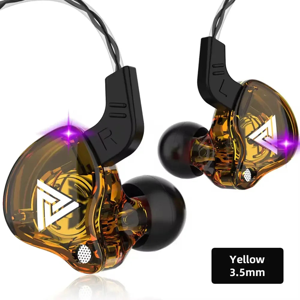 QKZ AK6 In Ear Earphone 6 Dynamic Driver Unit Headphone With Mic Stereo Sports HiFi Subwoofer Headset Monitor Earbuds For iPhone