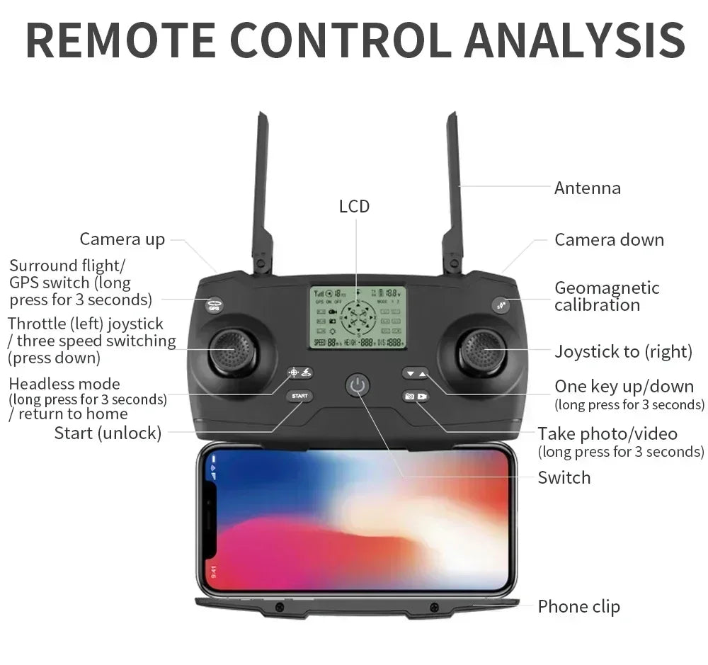 2025 KF102 4K HD GPS Drone with Dual Camera 2-Axis Gimbal Optical Flow WiFi FPV, Foldable Toy for Beginners and Professionals