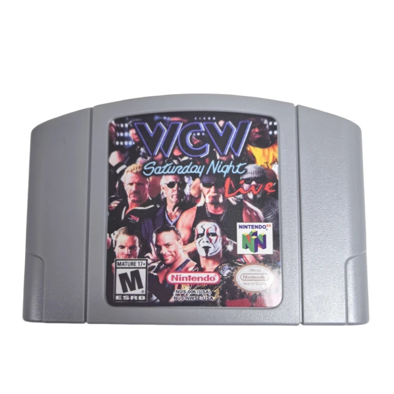 Virtual Pro Wrestling 2 FREEM Edition WWF No Mercy Plus V2.1 N64 Game Cartridge (USA) WWF WrestleMania X WCW Saturday Night