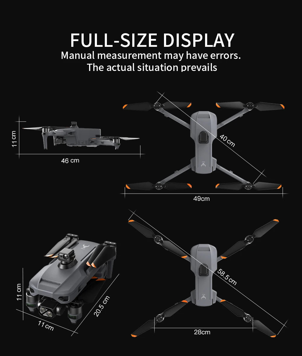 ZLL SG909 MAX GPS Drone With 4K Camera 6KM Touch Screen RC Profesional Drone 360° obstacle avoidance Foldable RC Quadcopter