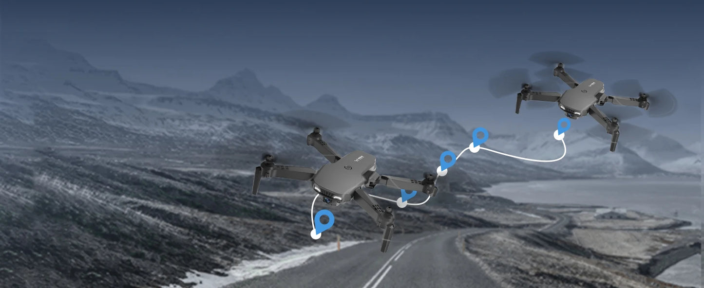 2 Batteries K10 MAX: 3 Camera Remote Control Drone with SD Three ESC Camera Optical Flow Positioning 360° Obstacle Avoidance 2.4