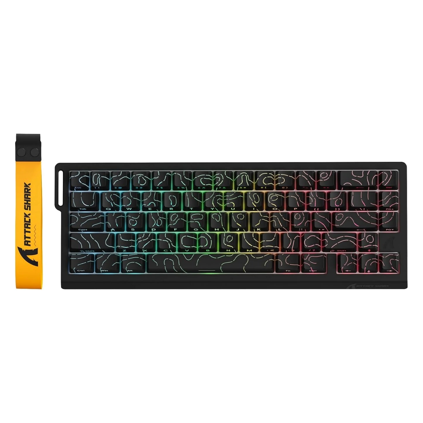 MAMBASNAKE x ATTACK SHARK X68 PRO HE Wireless Rapid Trigger Gaming Keyboard with Adjustable Actuation,8K Polling Rate
