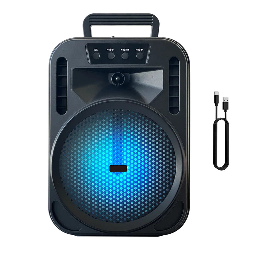 6.5" Portable Bluetooth Speaker Subwoofer Heavy Bass Sound System Party Led Light DJ karaoke Outdoor RechargeableSpeaker