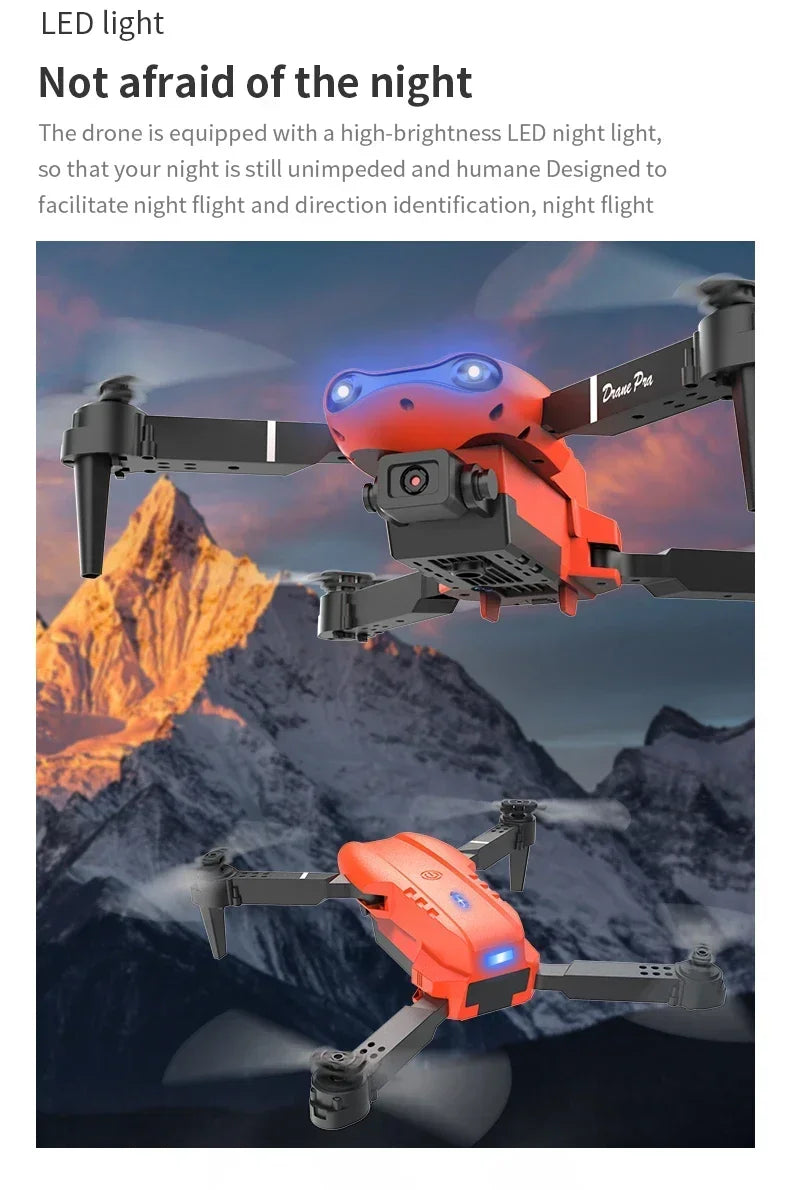 E99Pro 4K FPV Drone 2025 Newest 1080P HD Camera WiFi Live Video Foldable RC Quadcopter Altitude Hold Headless Mode Easy to Fly
