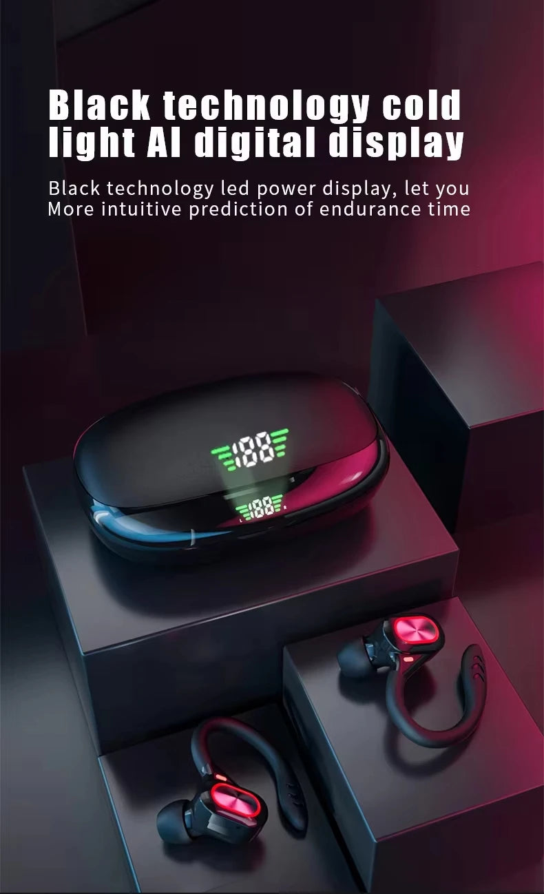 S730 Wireless Bluetooth Earphones Sports Ear Hook 9D High Fidelity Stereo Waterproof Earphones In Ear Microphone