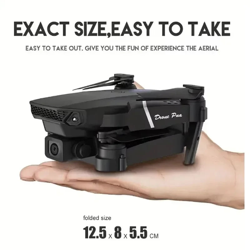 E88Pro 4K FPV Drone 1080P HD Camera Portable Foldable Design Stable Height Hold Best Christmas Gift Professional RC Aircraft